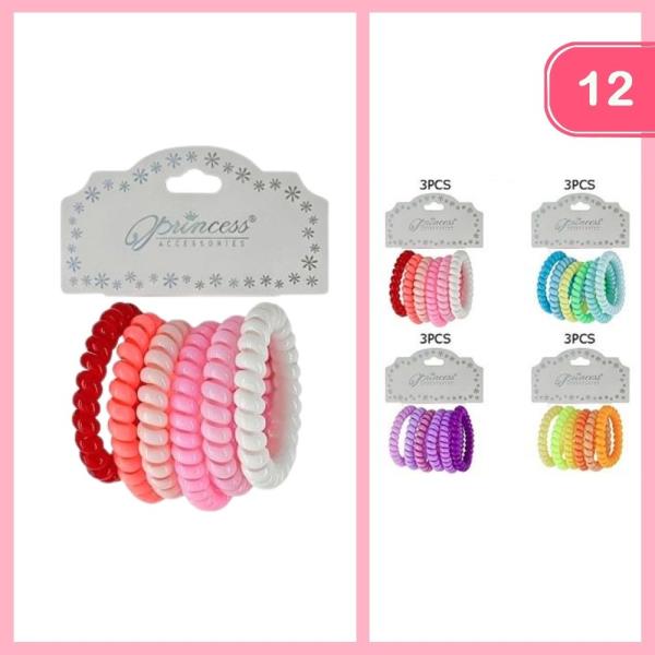 SPIRAL HAIR TIES (12 UNITS)