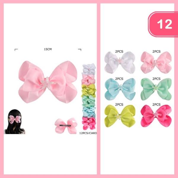 STARFISH PENDANT RIBBON HAIR BOW (12 UNITS)