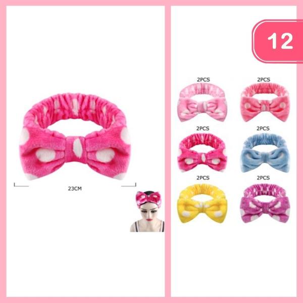 POLKA DOT SPA HEADBAND (12 UNITS)