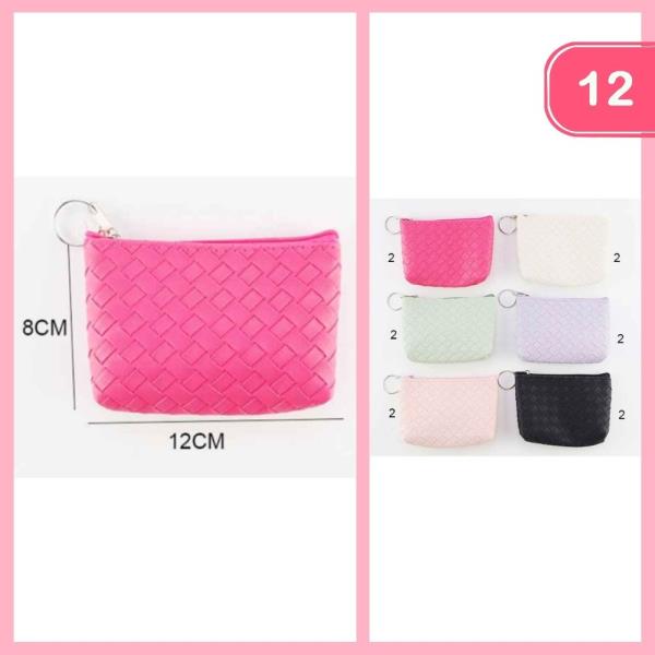 WOVEN DESIGN COIN PURSE (12 UNITS)