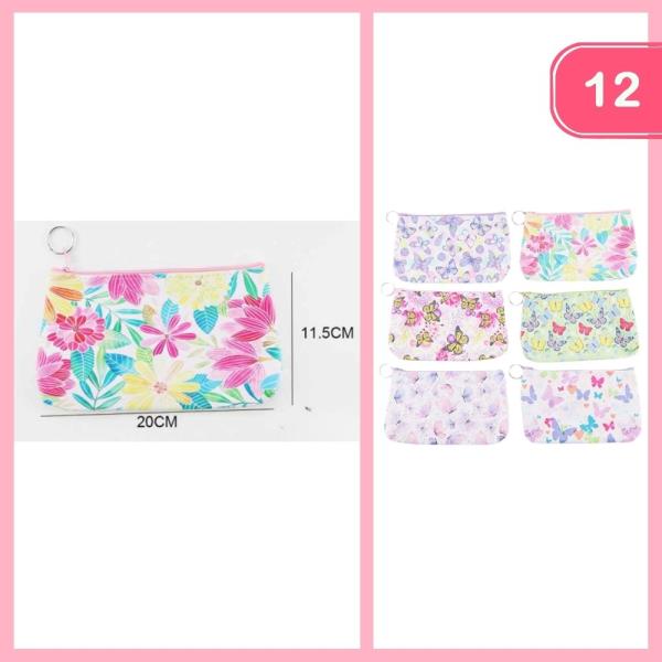 FLOWER BUTTERFLY COIN PURSE (12 UNITS)