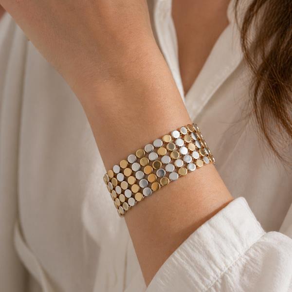 FIVE STRAND DISK BRACELET