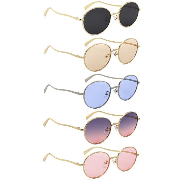 ROUND COLOR LENS SUNGLASSES 1DZ