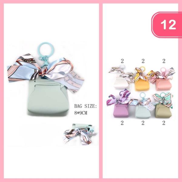 MINI PURSE W/ SCARF KEYCHAIN (12 UNITS)