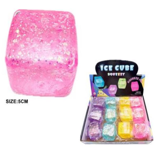 ICE CUBE SQUISHY SQUEEZE TOY (12 UNITS)