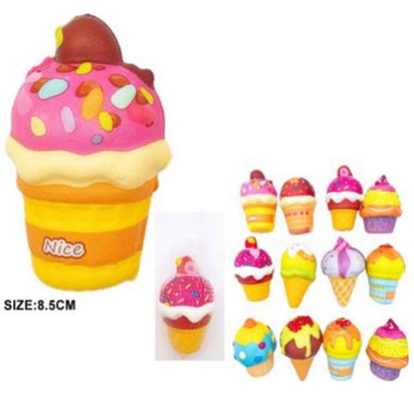ICE CREAM SQUISHY SQUEEZE TOY (12 UNITS)