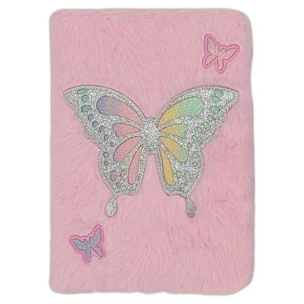BUTTERFLY FAUX FUR NOTEBOOK