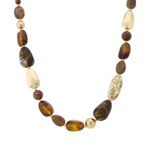 ACRYLIC STONE BEADED NECKLACE