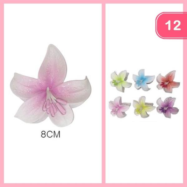 FLOWER HAIR CLAW CLIP (12 UNITS)