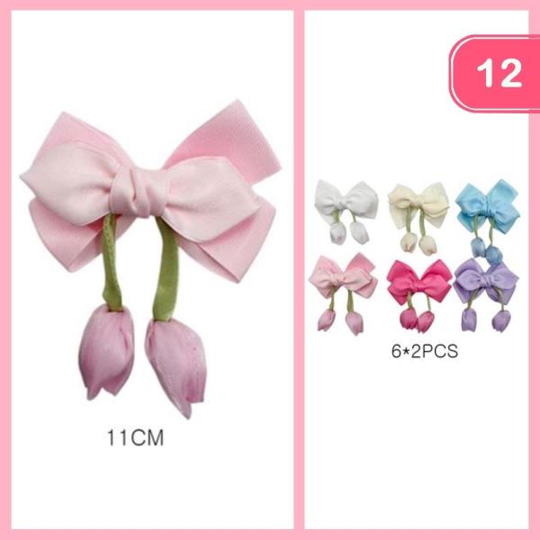 TULIP HAIR BOW (12 UNITS )