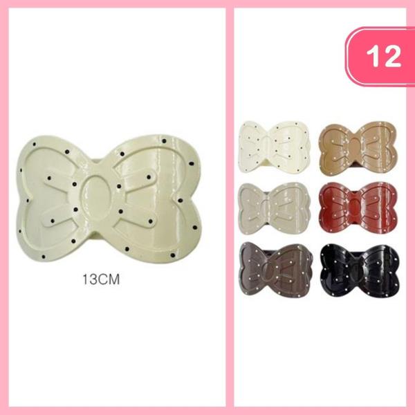 BOW POLKA DOT HAIR CLIP (12 UNITS)