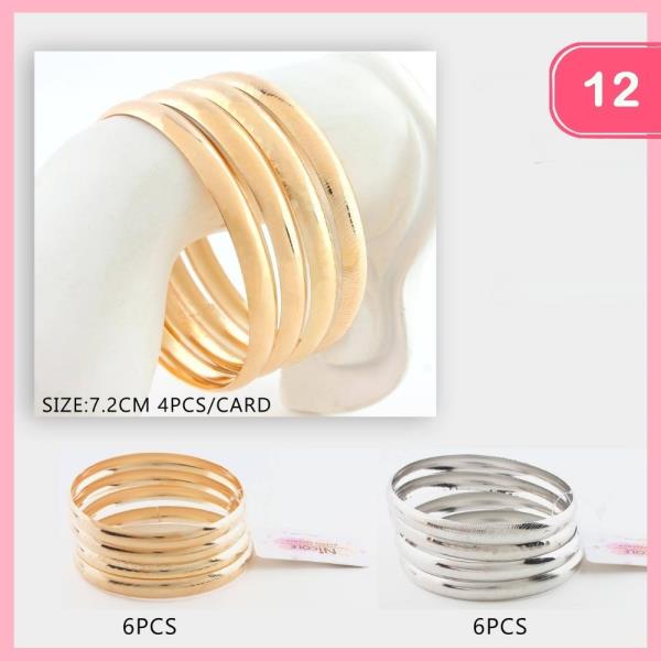 METAL BANGLE BRACELET (12 UNITS)