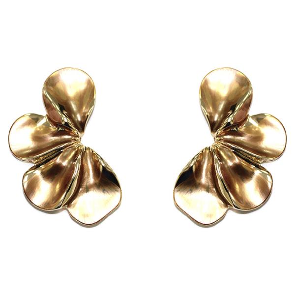 METAL PETAL STUD EARRING