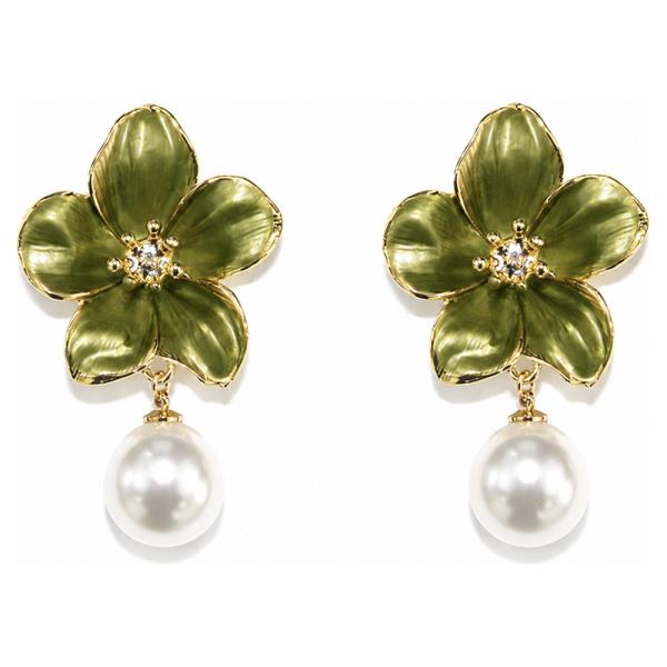 PEARL FLOWER DROP EARRING