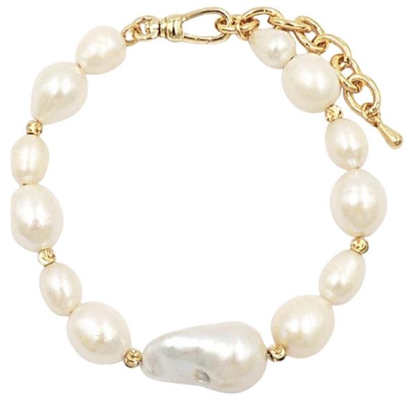18K BAROQUE PEARL BRACELET