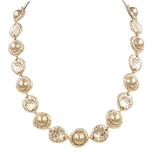 HAMMER PEARL LINK NECKLACE