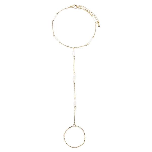 WHITE OPAL  HAND CHAIN BR BRACELET