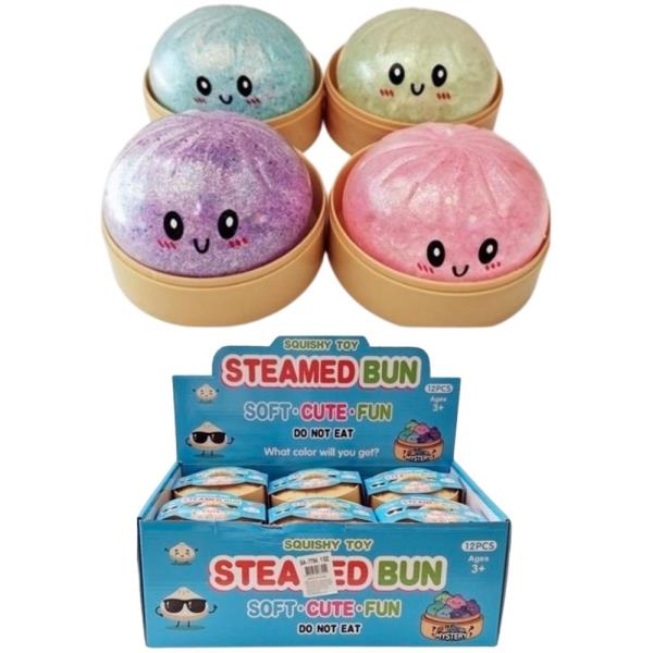GLITTER DUMPLING SQUISHY SQUEEZE TOY (12 UNITS)
