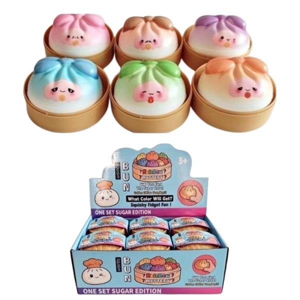 DUMPLING SQUISHY SQUEEZE TOY (12 UNITS)