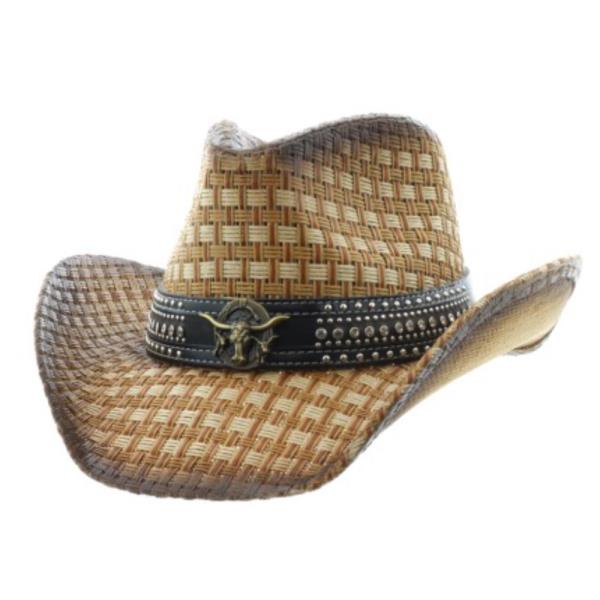 WESTERN COW SKULL BAND COWBOY HAT
