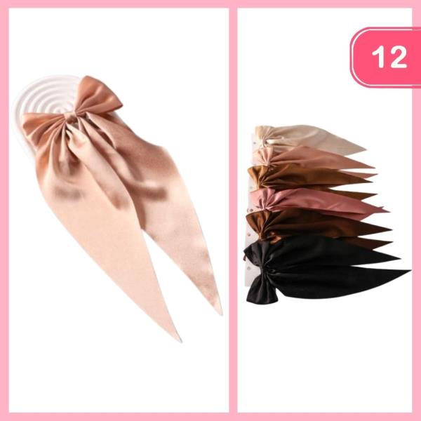 SILK POINTED TAIL HAIR BOW (!2 UNITS)