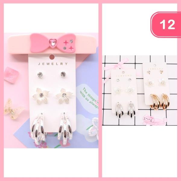 MIXED EARRING SET (12 UNITS)