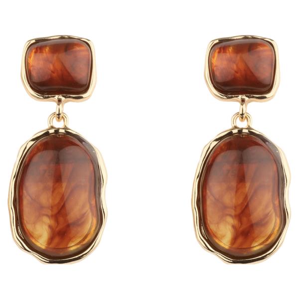 MARBLE BEAD POST EARRING