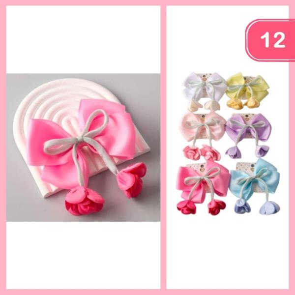 ROSE BELLS HAIR BOW (12 UNITS)