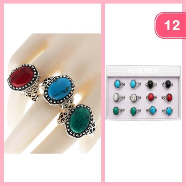 VINTAGE STYLE RINGS (12 UNITS)