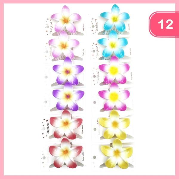 FLOWER HAIR CLAW CLIP (12 UNITS)