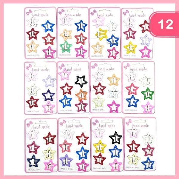 STAR SNAP HAIR CLIP (12 UNITS)