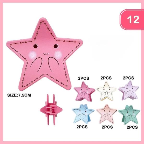 STAR HAIR CLAW CLIP (12 UNITS)