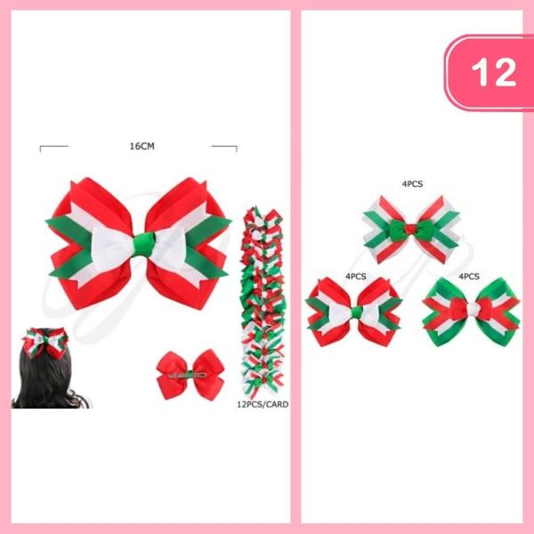 RIBBON HAIR BOW (12 UNITS)