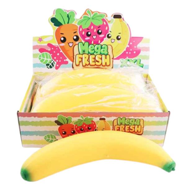 MEGA FRESH BANANA SQUISHY SQUEEZE TOY (6 UNITS)
