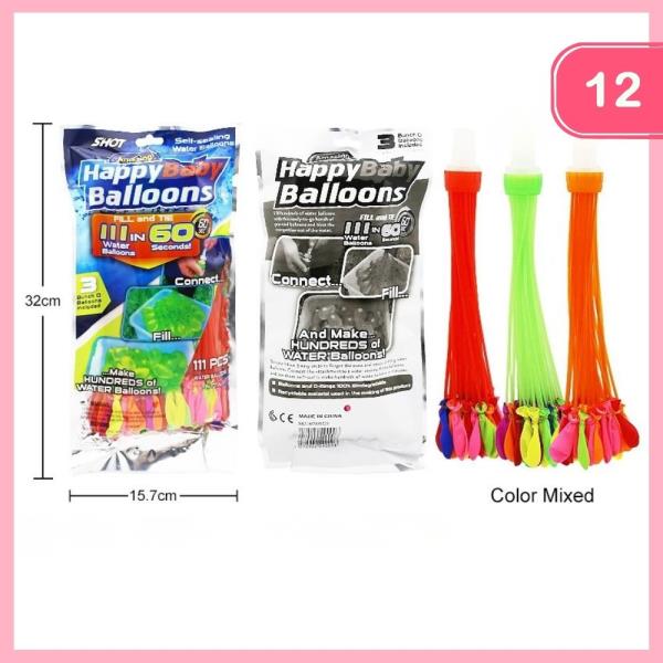 HAPPY BABY WATER BALLOONS (12 UNITS)