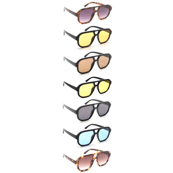 ROUND COLOR SQUARE SUNGLASSES 1DZ
