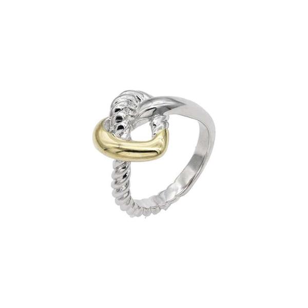 14K GOLD PLATED TWO TONE PLATED RING
