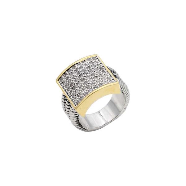 TWO TONE CZ RING