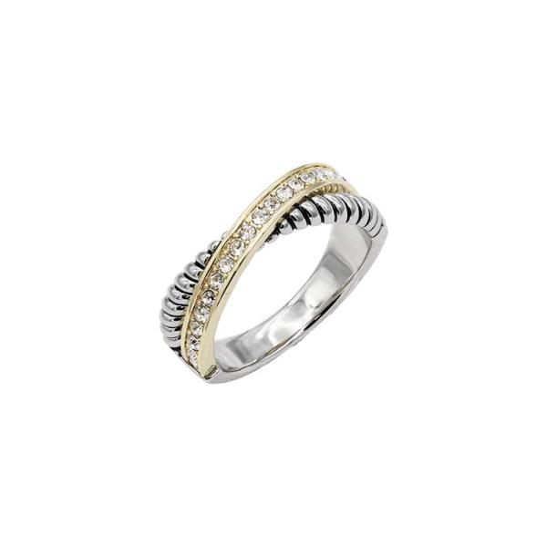TWO TONE CZ RING