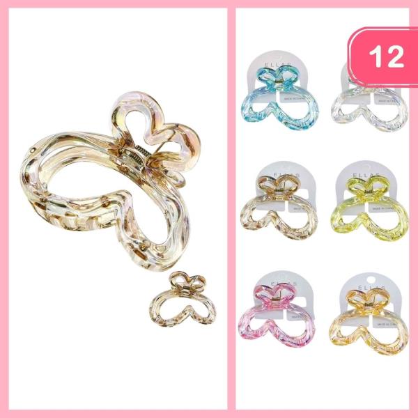 BUTTERFLY HAIR CLAW CLIP (12 UNITS)