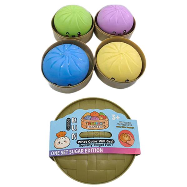 ETA-7/31 15 CM GLITTER DUMPLING SQUISHY SQUEEZE TOY (4 UNITS)