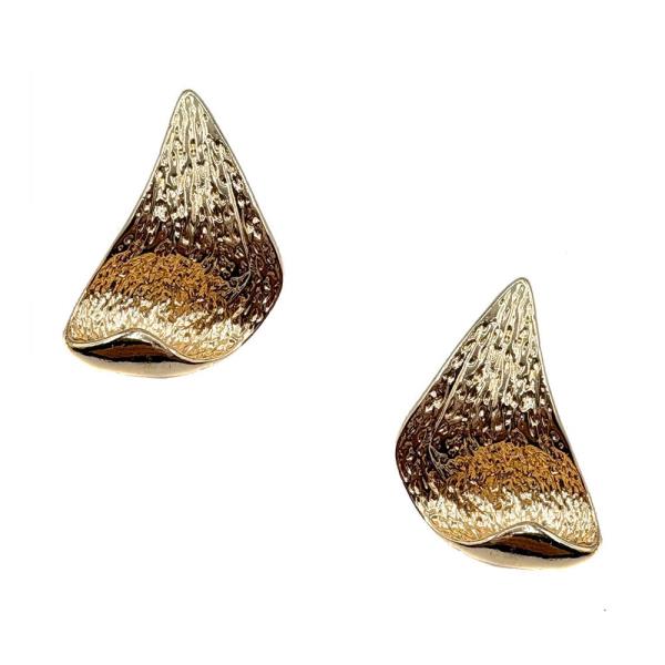 LEAF FOLD POST EARRING