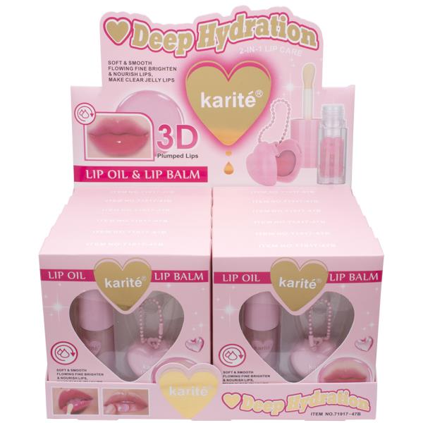 KARITE DEEP HYDRATION 2IN1 LIP OIL AND BALM CARE SET (12 UNITS)