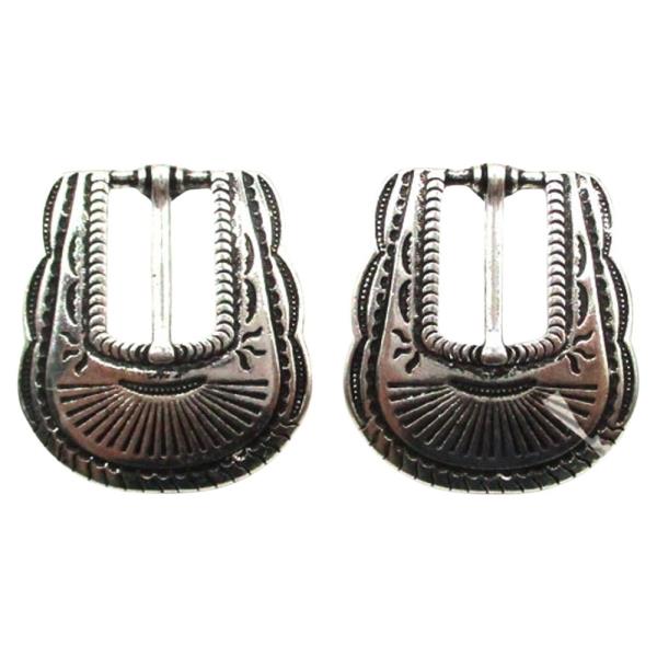 SMALL BELT BUCKLE POST EARRINGS