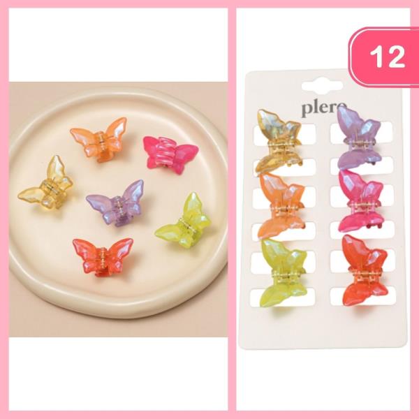 BUTTERFLY MINI HAIR CLAW CLIP (12 UNITS)