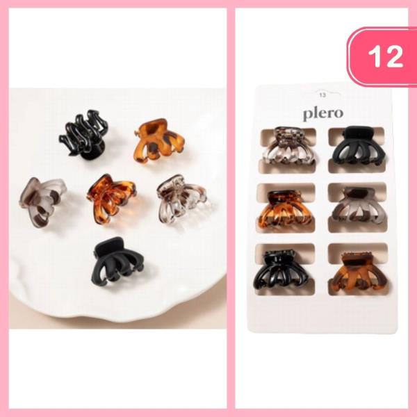 MINI FLOWER HAIR CLAW CLIP (12 UNITS)