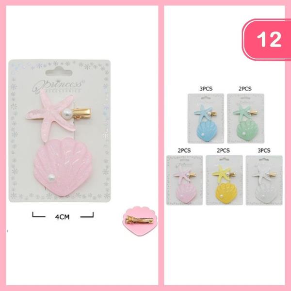 SEA LIFE HAIR CLIPS (12 UNITS)