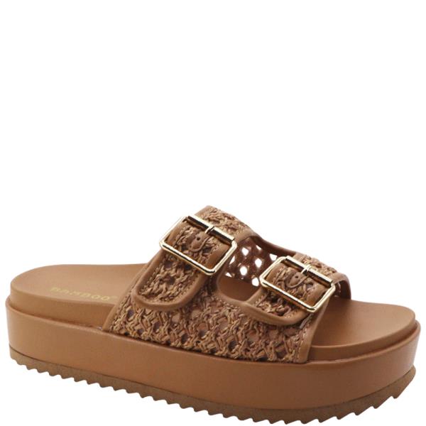 WOVEN DOUBLE BUCKLE PLATFORM SANDAL