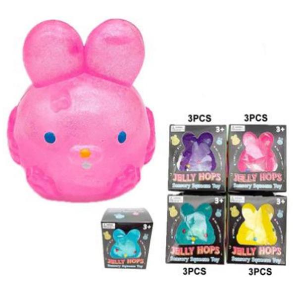 SUGAR KNEAD DOUGH BUNNY SQUISHY SQUEEZE TOY (12 UNITS)