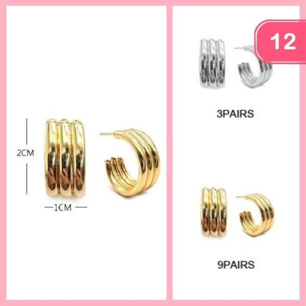 LAYERED HOOP EARRING (12 UNITS)